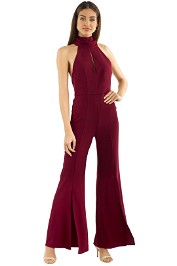 Nicholas the Label - Crepe Sleeveless Jumpsuit - Burgundy - Front