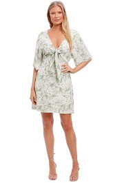 Pasduchas Plantation Sleeve Dress Green Print
