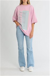 PE NATION Alignment Short Sleeve T Pink Lavender