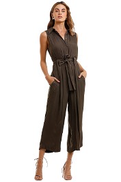 Saba Lillian Utility Jumpsuit Mocha