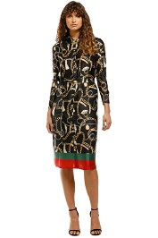 Sabine-Printed-Button-Down-Shirt-Dress-Black-Print-Front