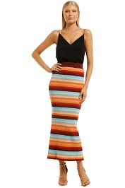 Scanlan-Theodore-Crepe-Knit-Stripe-Skirt-Sunset-Front