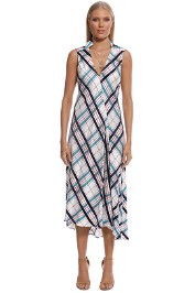 Scanlan Theodore - Plaid Bias Dress - White - Front