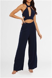 Shakuhachi Stop, Look, Listen Jumpsuit Navy halter