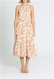 Shona Joy Flor Tuxedo Midi Dress