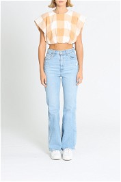 Significant Other Frida Top Caramel Check