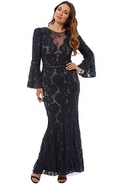 Tadashi Shoji - Olivier Gown - Navy - Front