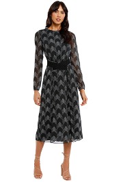 Ted Baker Aselli Atlas Double Split Midi Dress Crew Neck