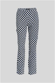 Up! Blue and Black Box Pattern Stretch Pant