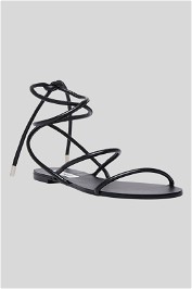 Steve Madden Vegan Leather Black Twirl Flat