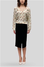 Veronika Maine Polka Dot Shirt Champagne