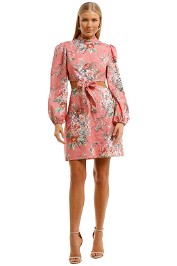 Zimmermann Bellitude Bow Front Dress Pink Mini