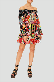 Camilla Painted Land Off Shoulder Dress